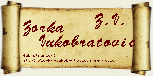 Zorka Vukobratović vizit kartica